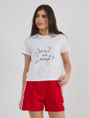 Respect Your Mother Baby T-Shirt In White