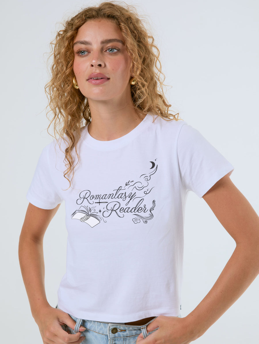 Romantasy Reader Baby T-Shirt In White