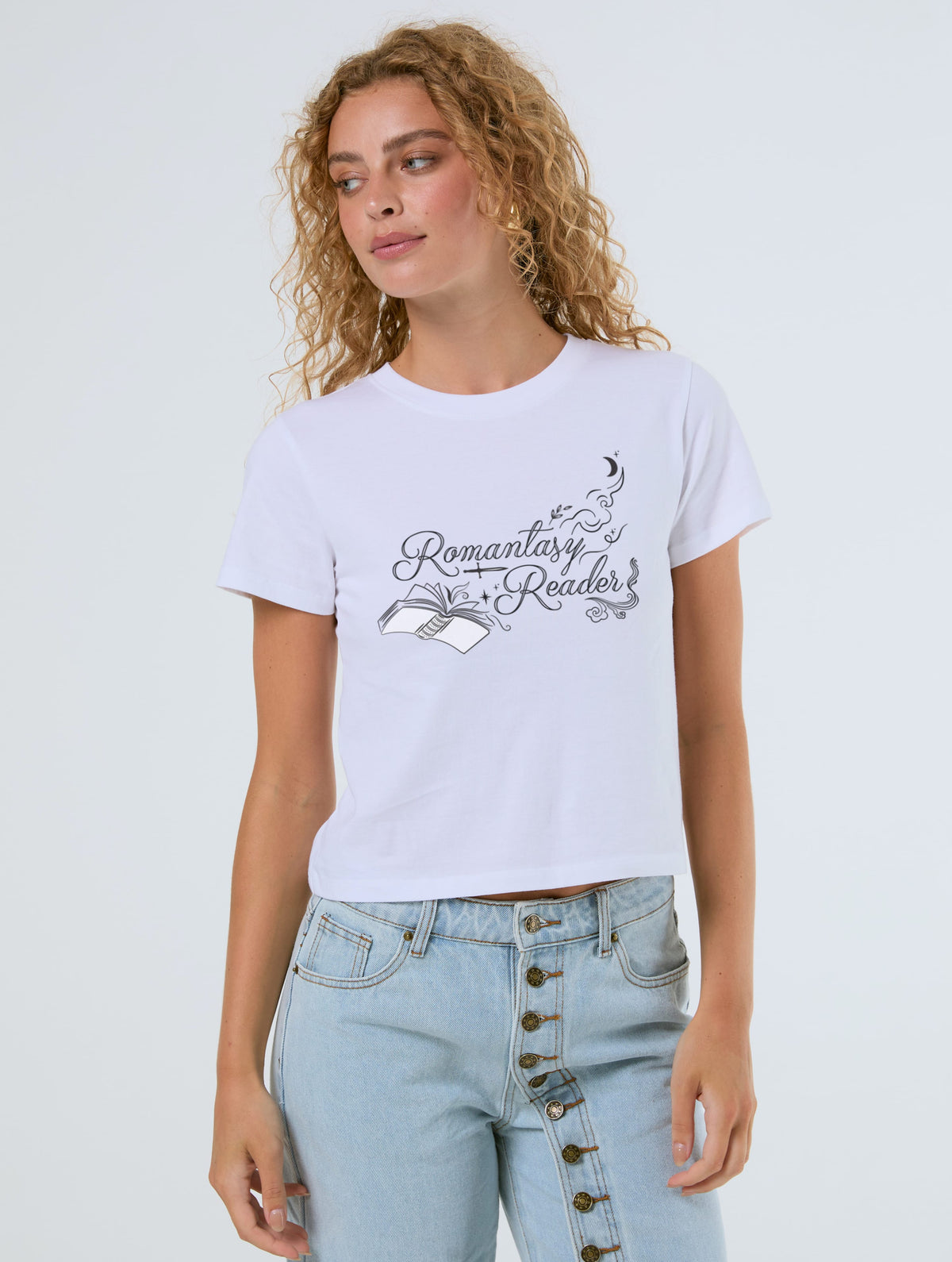 Romantasy Reader Baby T-Shirt In White - Image 1