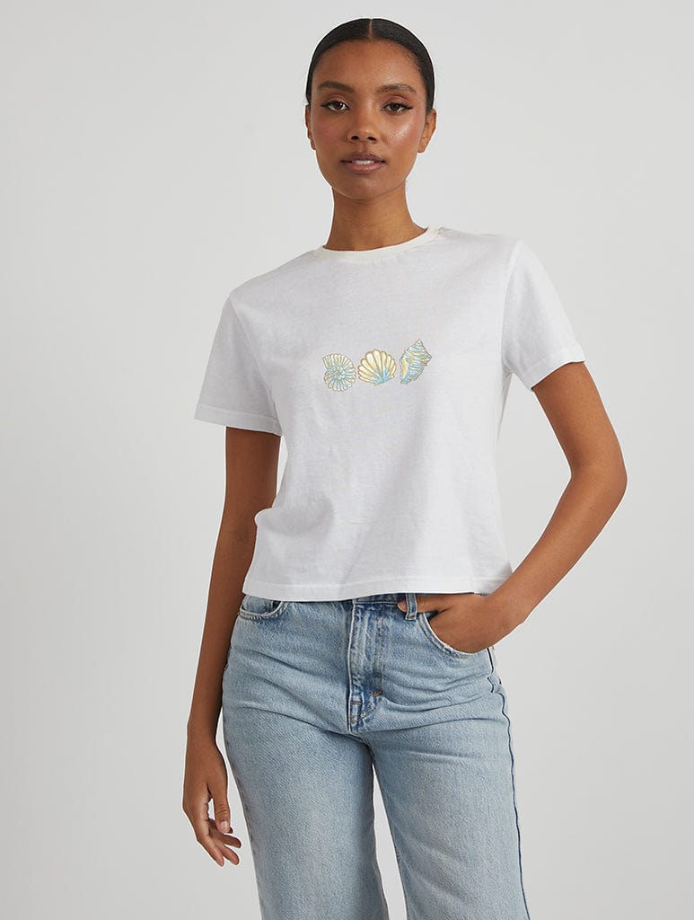 Seashell Baby T-Shirt in White - Image 1