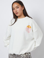 Simple Pleasures In Life Sweatshirt in Ecru