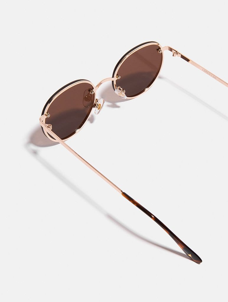 Smokey Frameless Round Sunglasses - Image 4