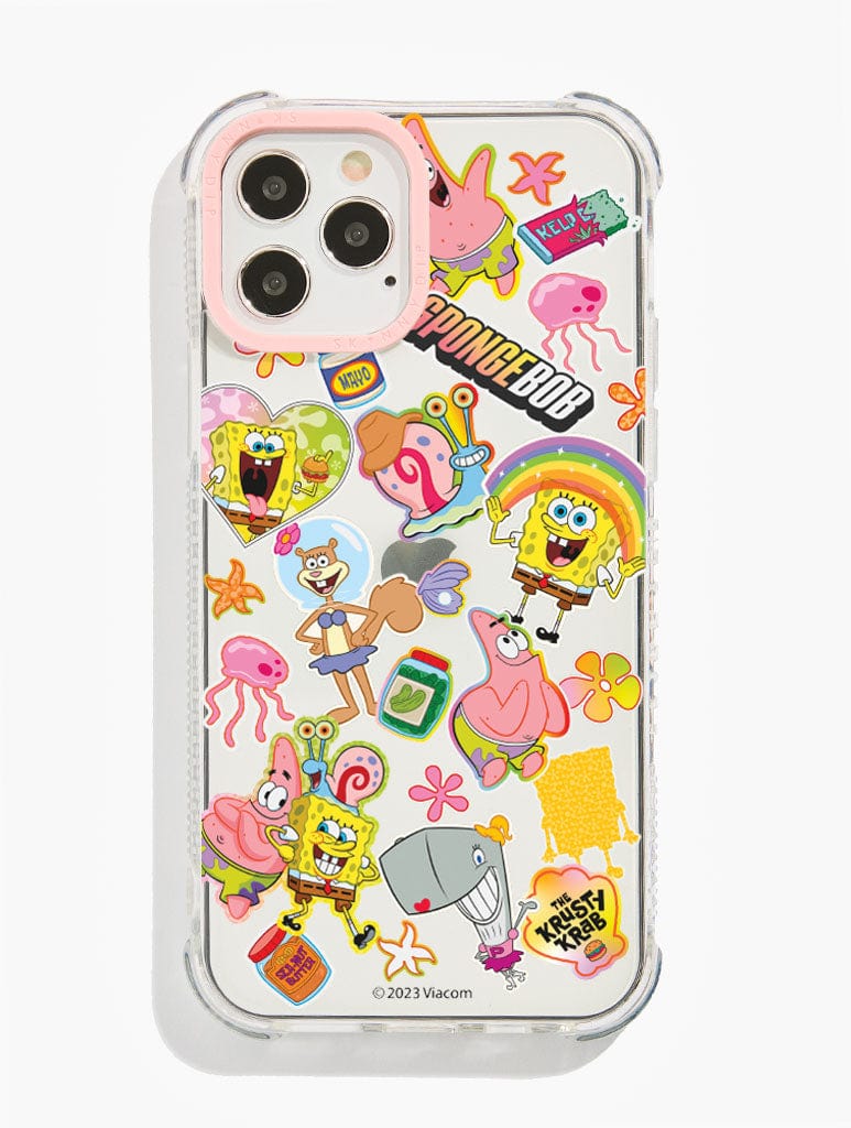 SpongeBob x Skinnydip Cute Sticker Shock iPhone Case - Image 1