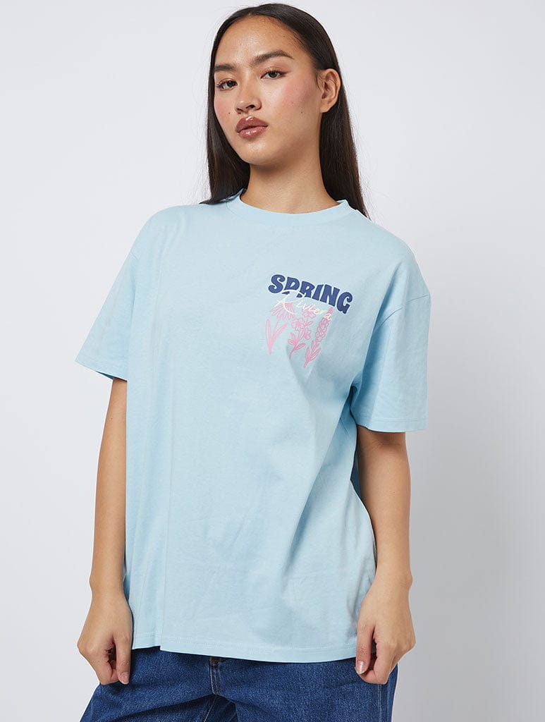 Spring Riviera Blue T-Shirt - Image 2