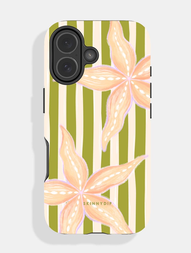 Starfish Stripe Green Ultra Protective iPhone Case - Image 1
