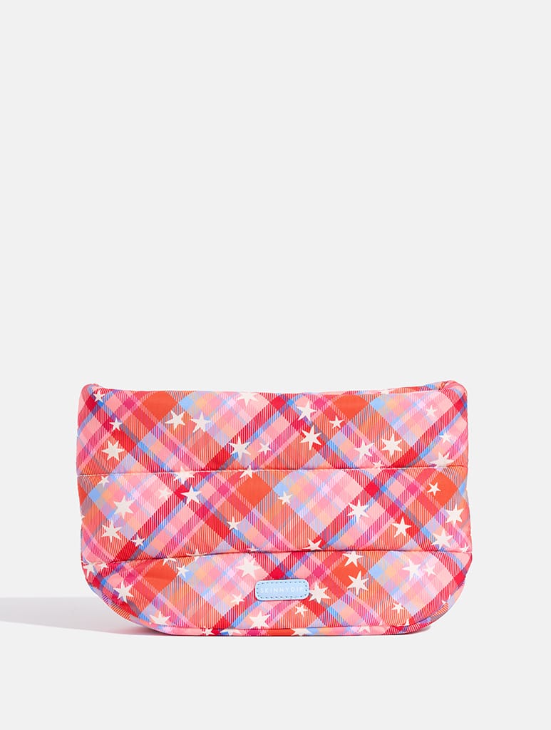 Starry Tartan Pillow Pouch Makeup Bag - Image 1