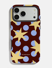 Stars and Spots Blue Brown And Yellow Ultra Protective iPhone Case