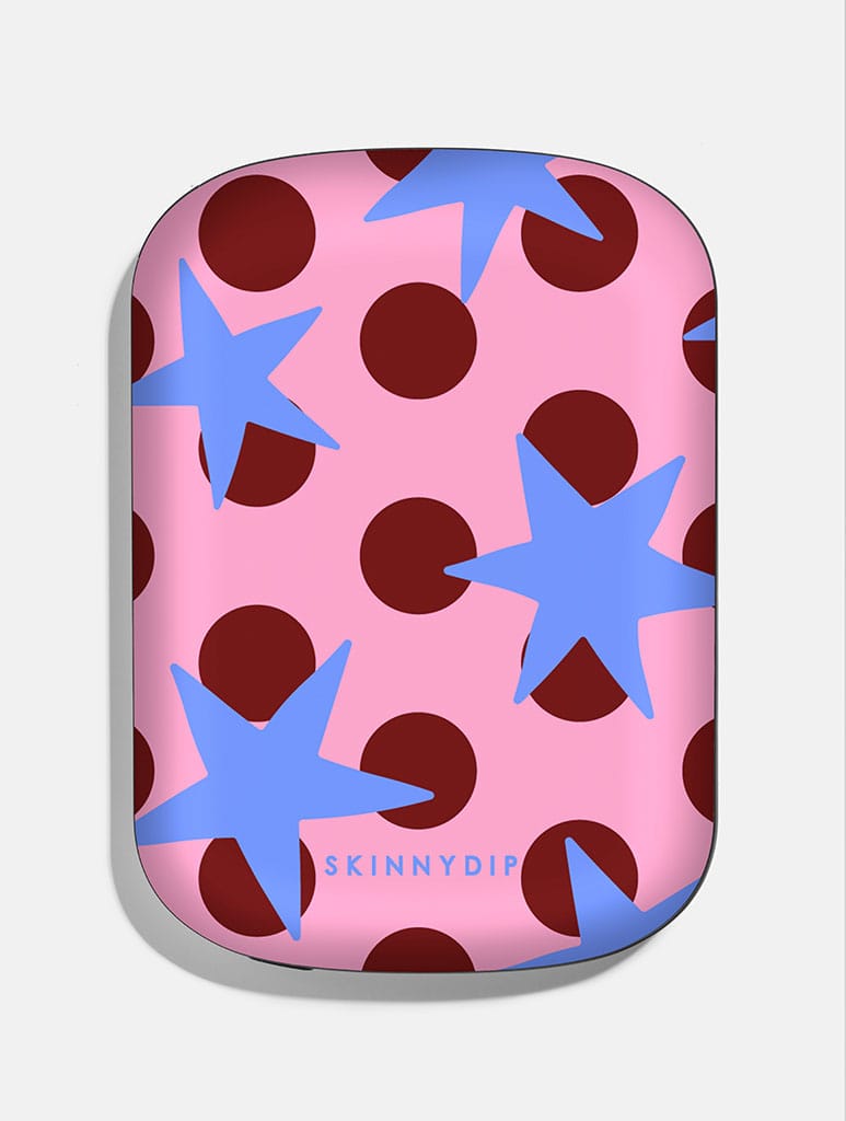 Stars and Spots Pink Burgundy and Blue Portable Magsafe Charger - Image 1