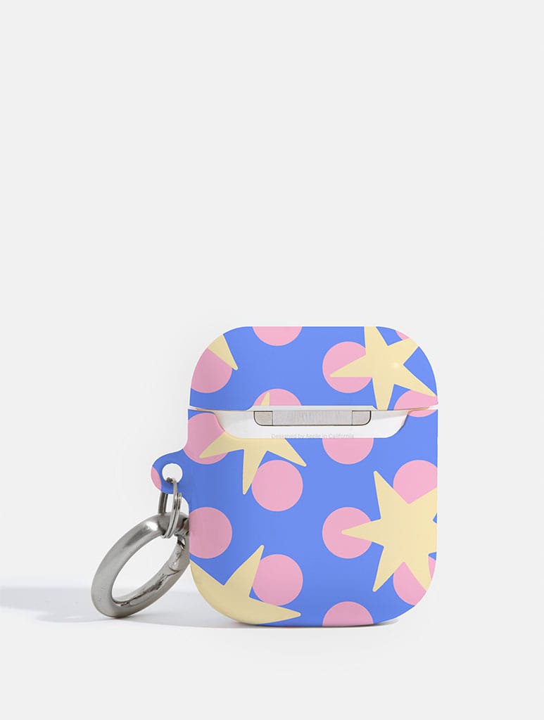 Stars and Spots Pink Yellow and Blue AirPods Case