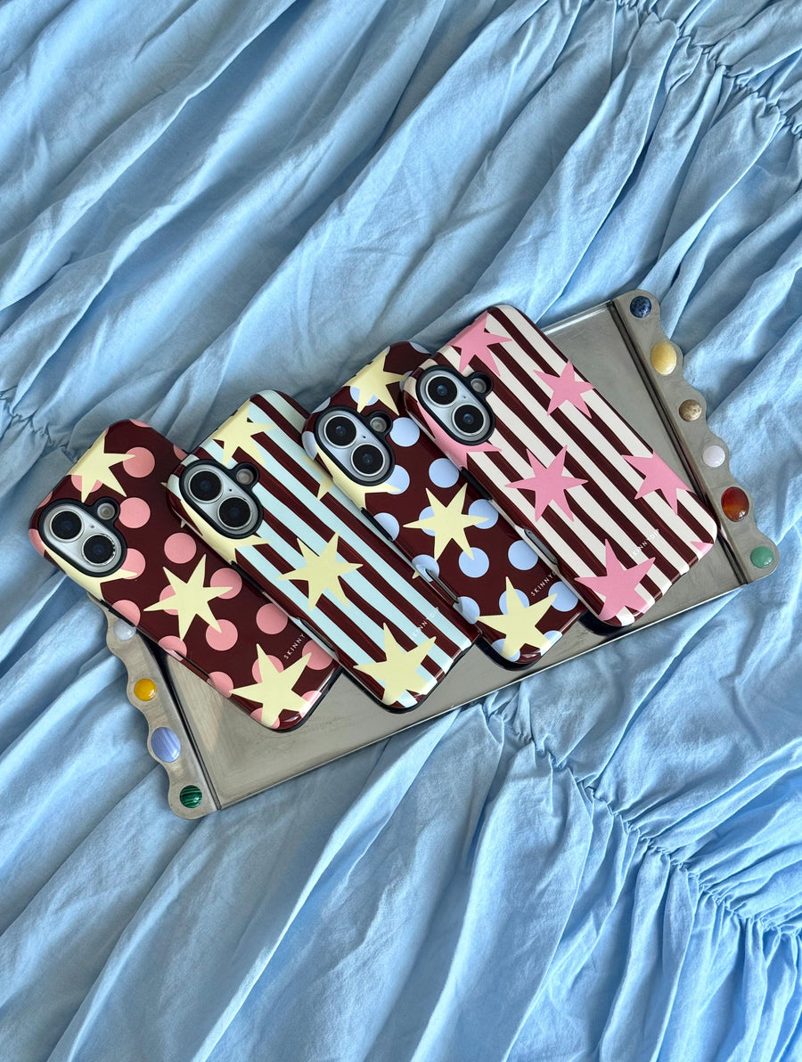 Stars and Stripes Blue Brown and Yellow Ultra Protective iPhone Case