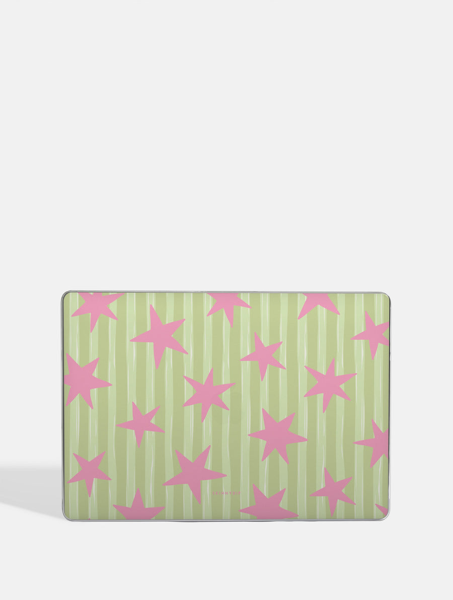 Stars and Stripes Matcha and Pink MacBook Case - Image 1