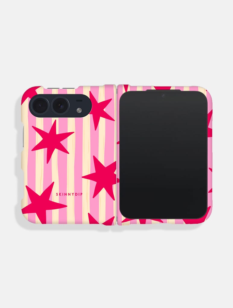 Stars and Stripes Pink Red and Yellow Impact Resistant iPhone Duo Case - Image 1
