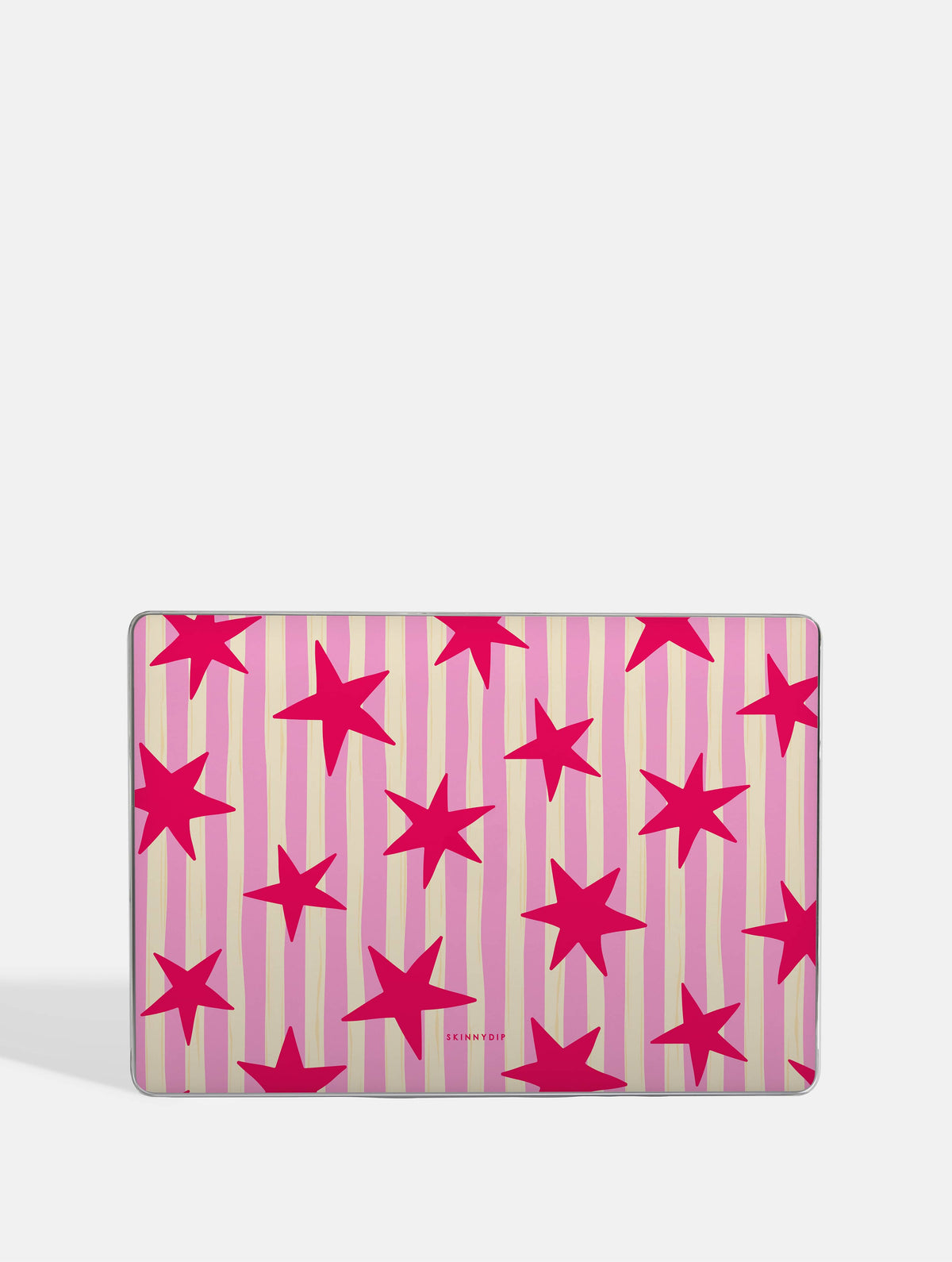 Stars and Stripes Pink Red and Yellow MacBook Case - Image 1