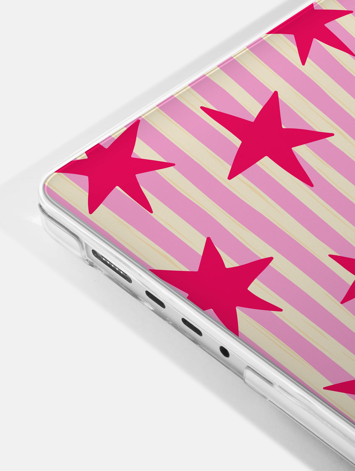 Stars and Stripes Pink Red and Yellow MacBook Case - Image 2