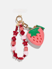 Strawberry Purse Charm Beaded Strap