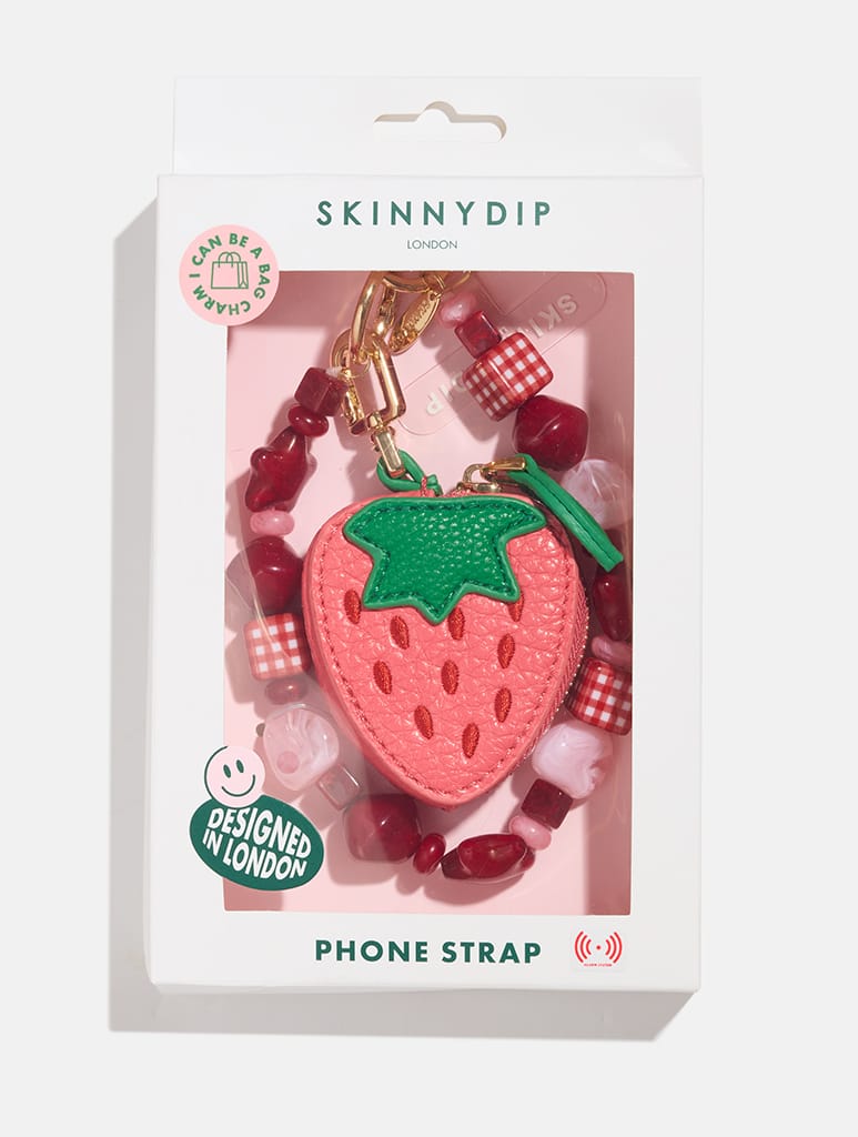 Strawberry Purse Charm Beaded Strap - Image 5
