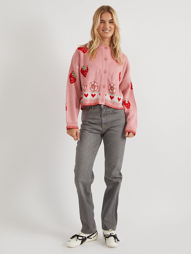 Strawberry Shortcake x Skinnydip 3D Knitted Cardigan - Image 4