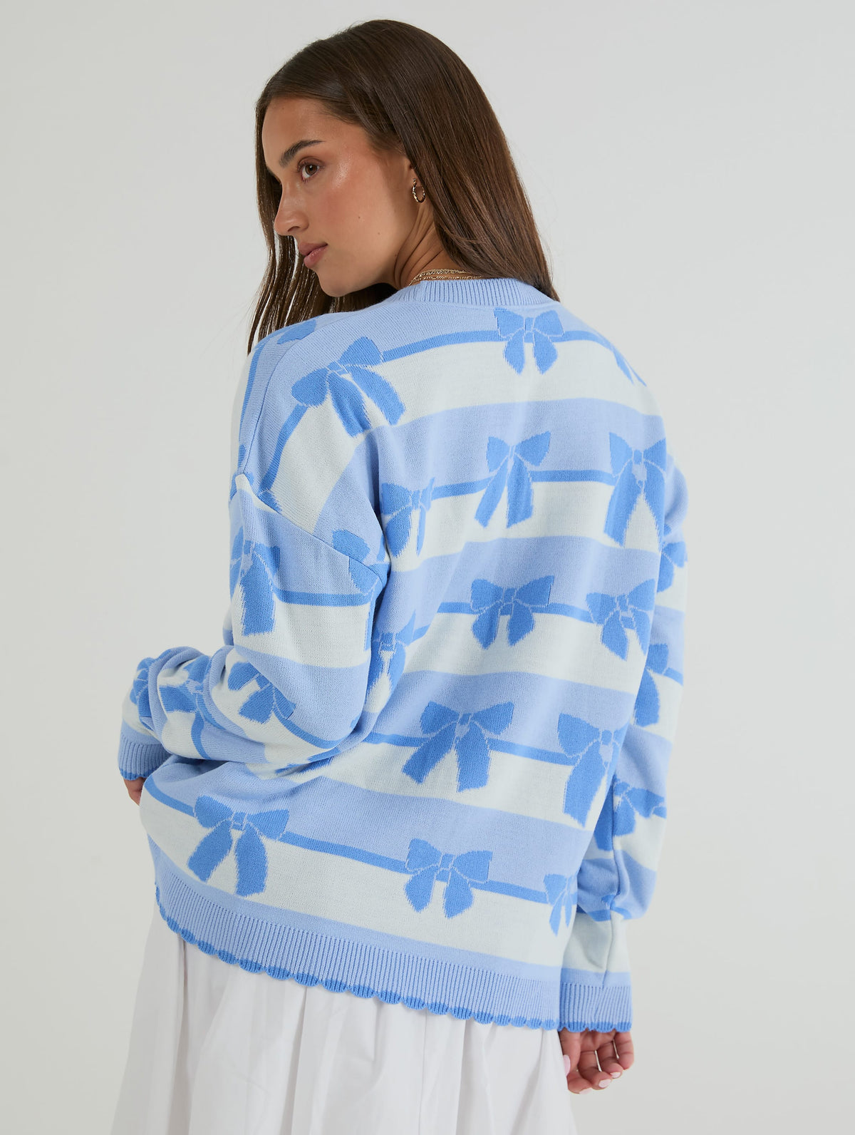 Stripe Bow Knitted Jumper - Image 6