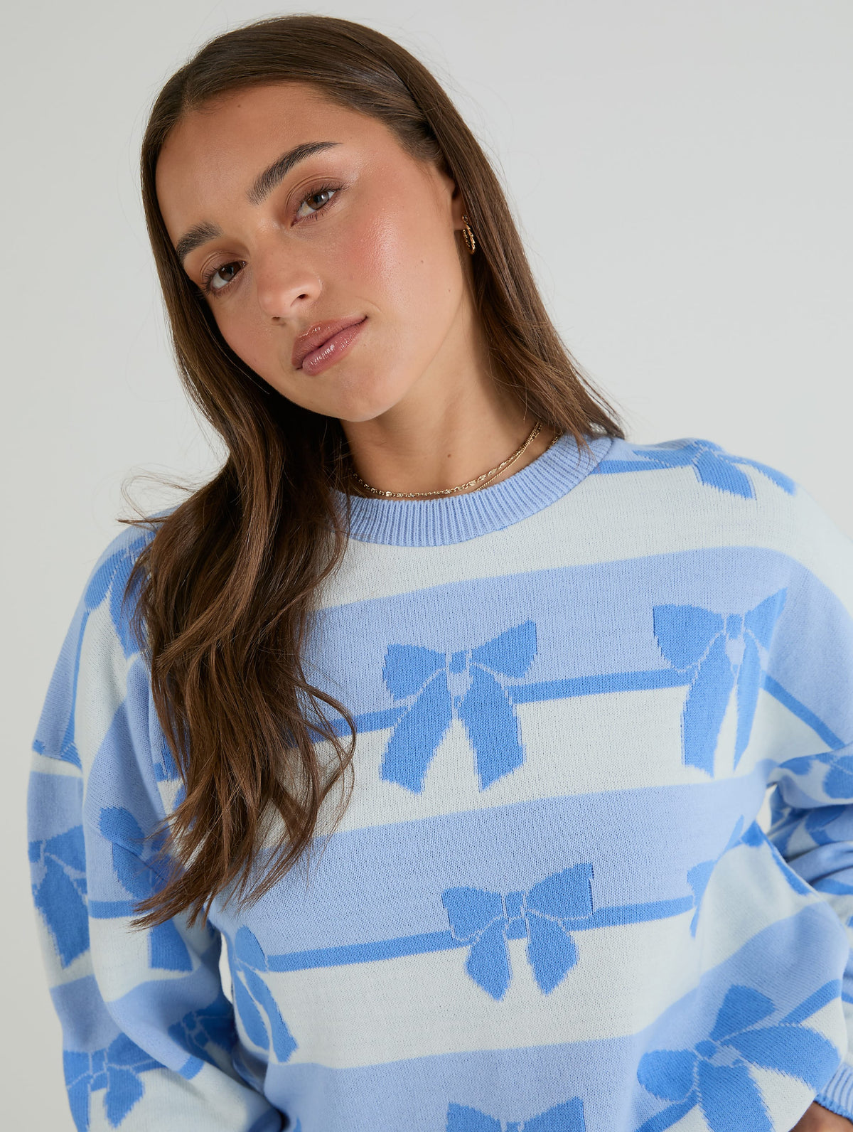 Stripe Bow Knitted Jumper - Image 5