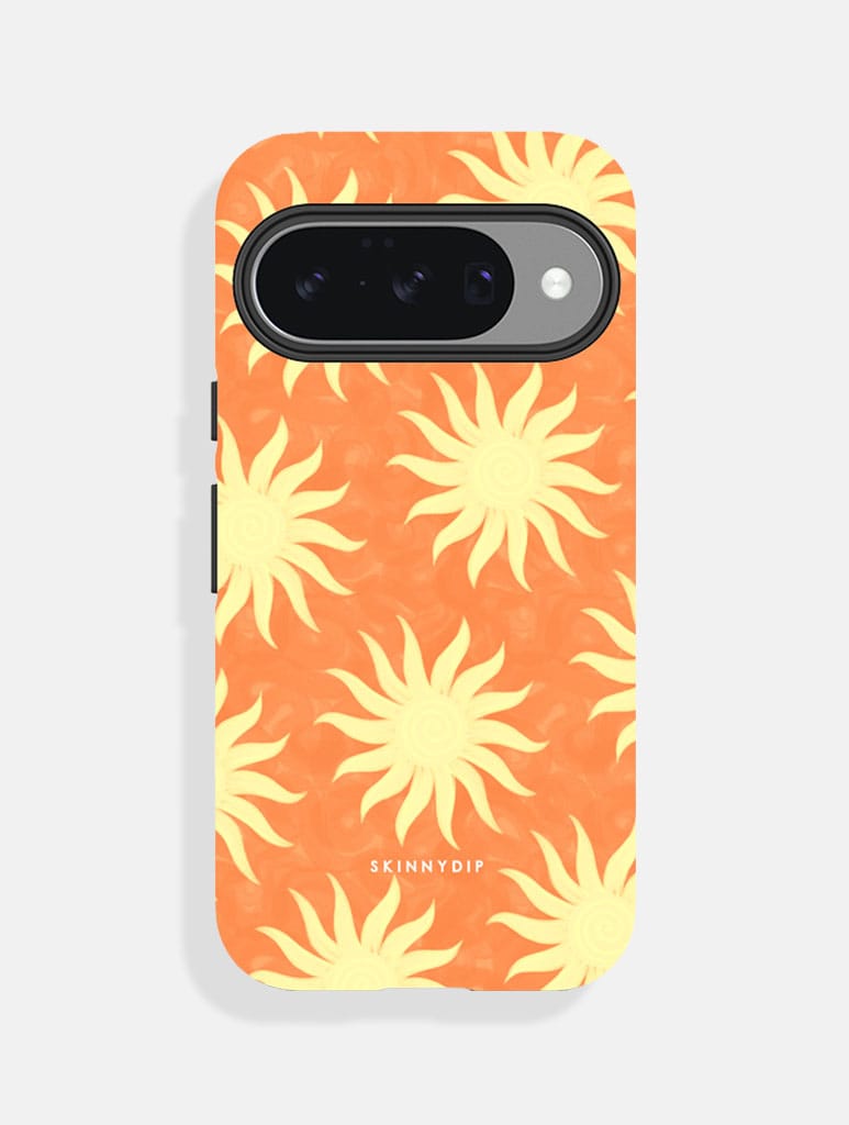 Sunshine Swirls Orange and Yellow Ultra Protective Google Pixel Case - Image 1