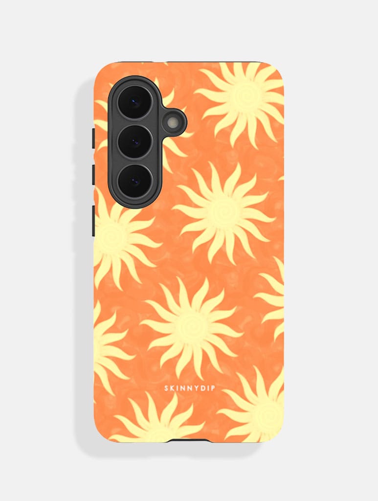 Sunshine Swirls Orange and Yellow Ultra Protective Samsung Case - Image 1