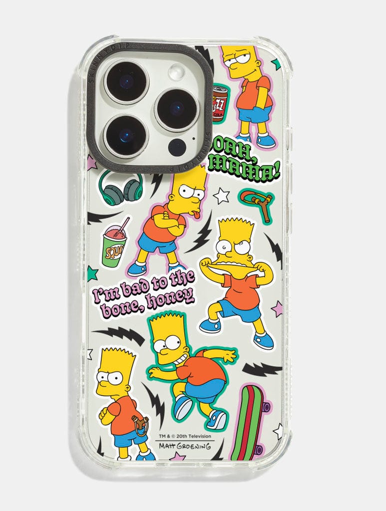 The Simpsons Bart Sticker Shock iPhone Case - Image 1