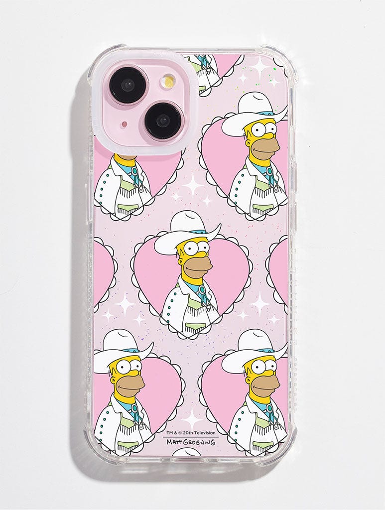 The Simpsons Cowboy Homer Shock iPhone Case - Image 1