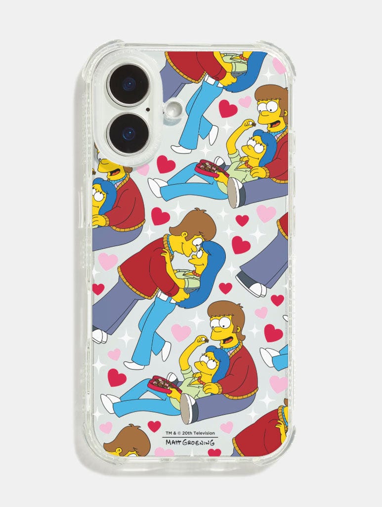 The Simpsons Homer and Marge Shock iPhone Case - Image 1