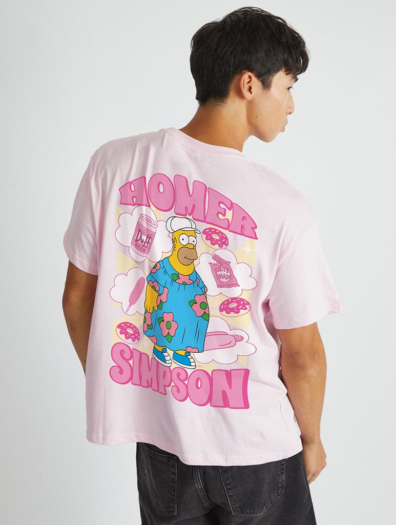The Simpsons Homer In A Dress T-Shirt In Pink - Image 1