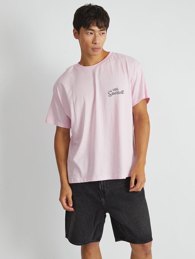 The Simpsons Homer In A Dress T-Shirt In Pink