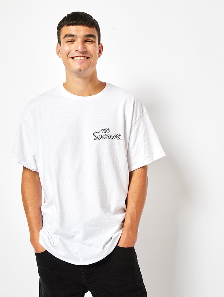 The Simpsons Itchy & Scratchy T-Shirt in White