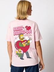 The Simpsons Ned Flanders T-Shirt In Pink