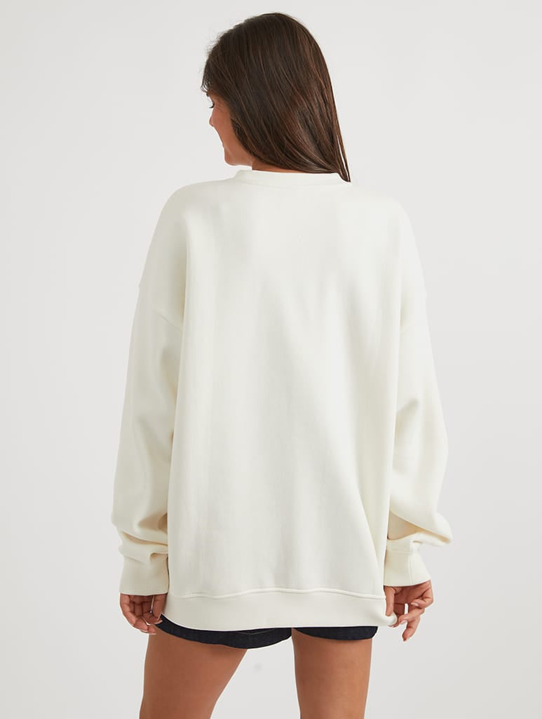 The Simpsons Lisa Reading Sweatshirt In White - Image 2