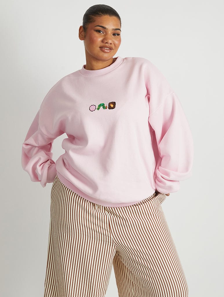 The Very Hungry Caterpillar Chocolate Box Sweatshirt In Pink