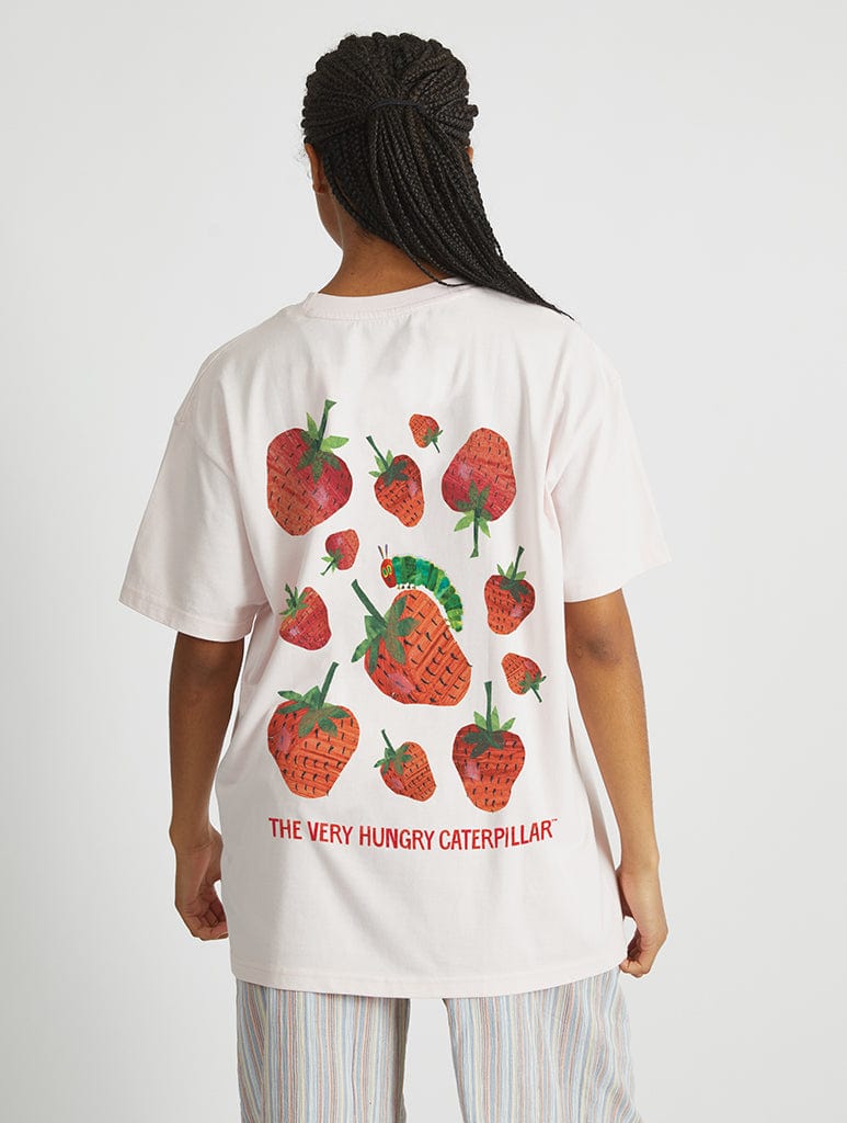The Very Hungry Caterpillar Strawberry T-Shirt In Pink - Image 1