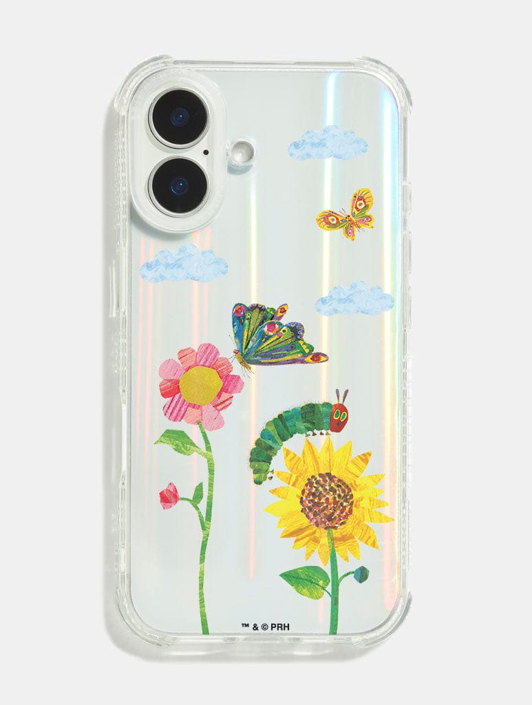 The Very Hungry Caterpillar x Skinnydip Spring Flowers Holo Shock iPhone Case - Image 1