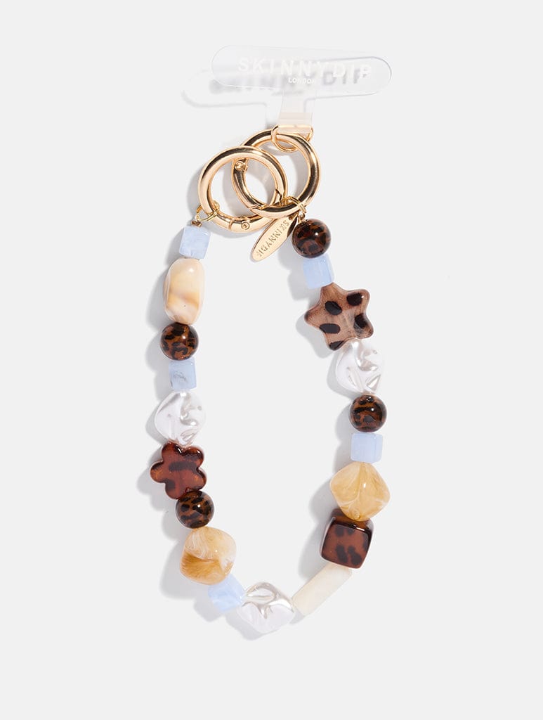 Tortoiseshell Blue Beaded Charm Strap - Image 1