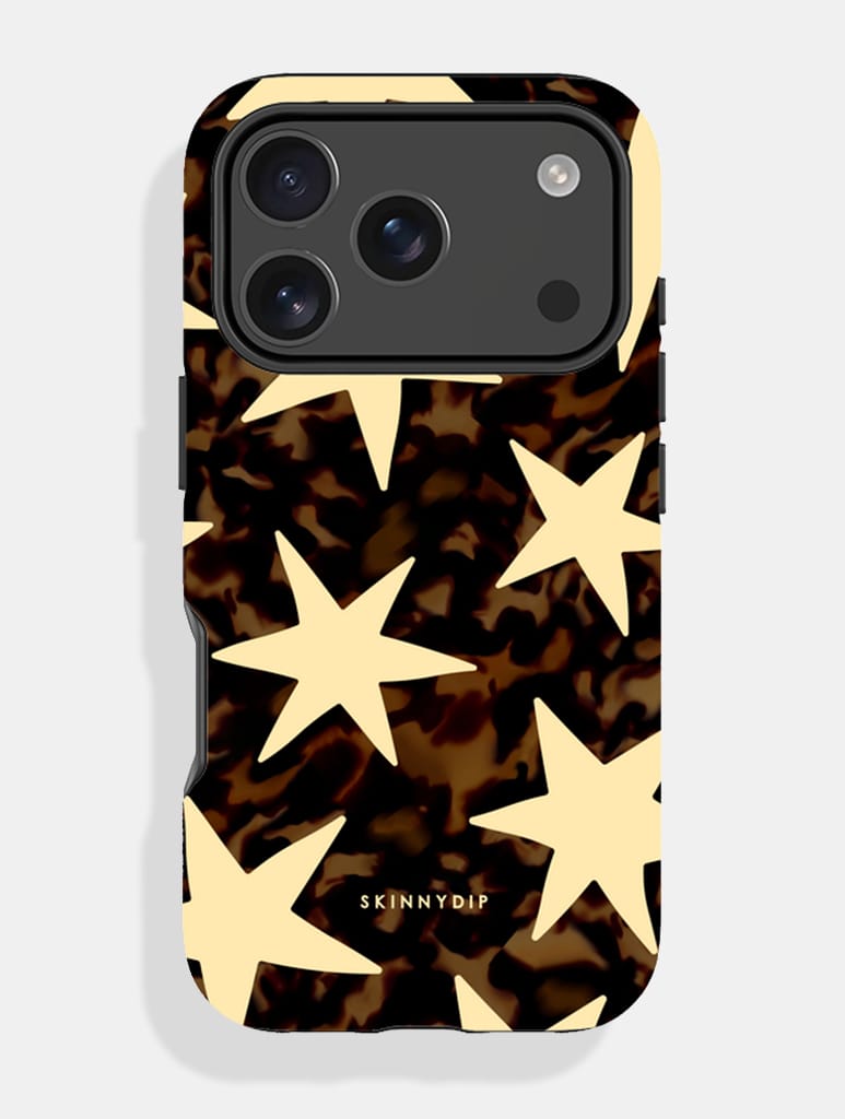 Tortoiseshell Stars Yellow Ultra Protective iPhone Case - Image 1