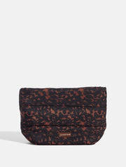 Tortoiseshell Print Pillow Pouch Makeup Bag