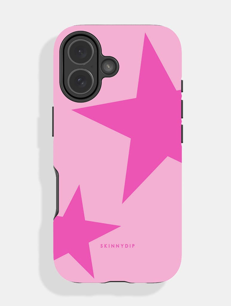Two Stars Double Pink Dark Ultra Protective iPhone Case - Image 1