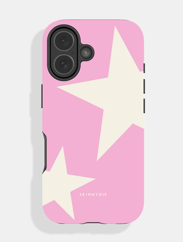 Two Stars Light Pink & Ecru Ultra Protective iPhone Case - Image 1