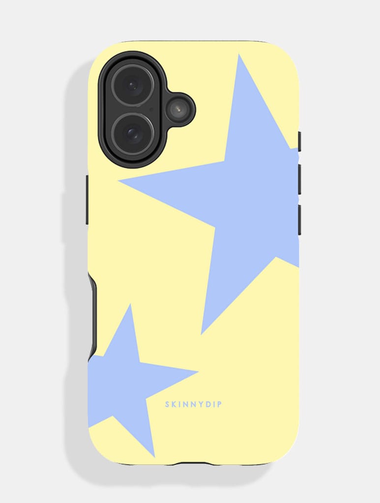 Two Stars Yellow & Dusty Blue Ultra Protective iPhone Case - Image 1