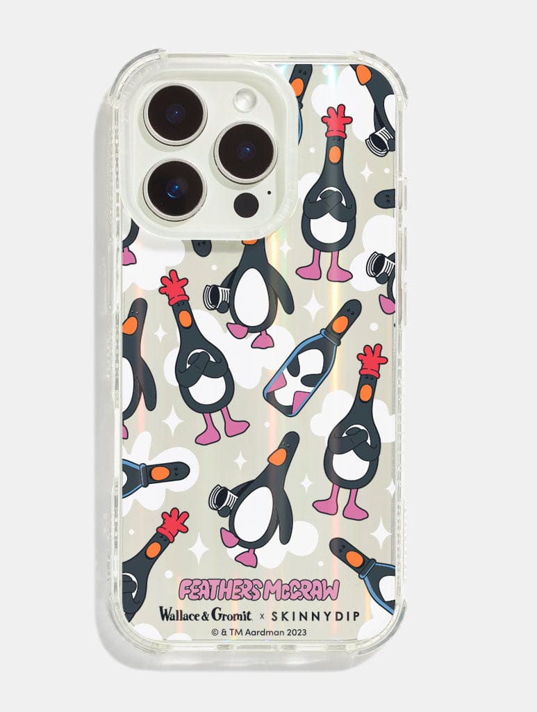 Wallace & Gromit x Skinnydip Feathers Shock iPhone Case - Image 1