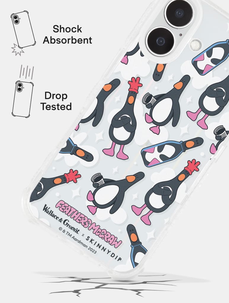 Wallace & Gromit x Skinnydip Feathers Shock iPhone Case - Image 3