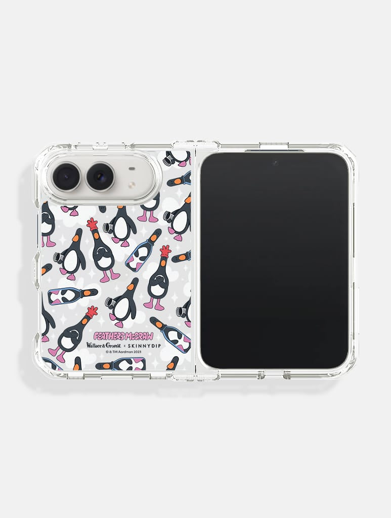 Wallace & Gromit x Skinnydip Feathers Shock iPhone Duo Case - Image 1