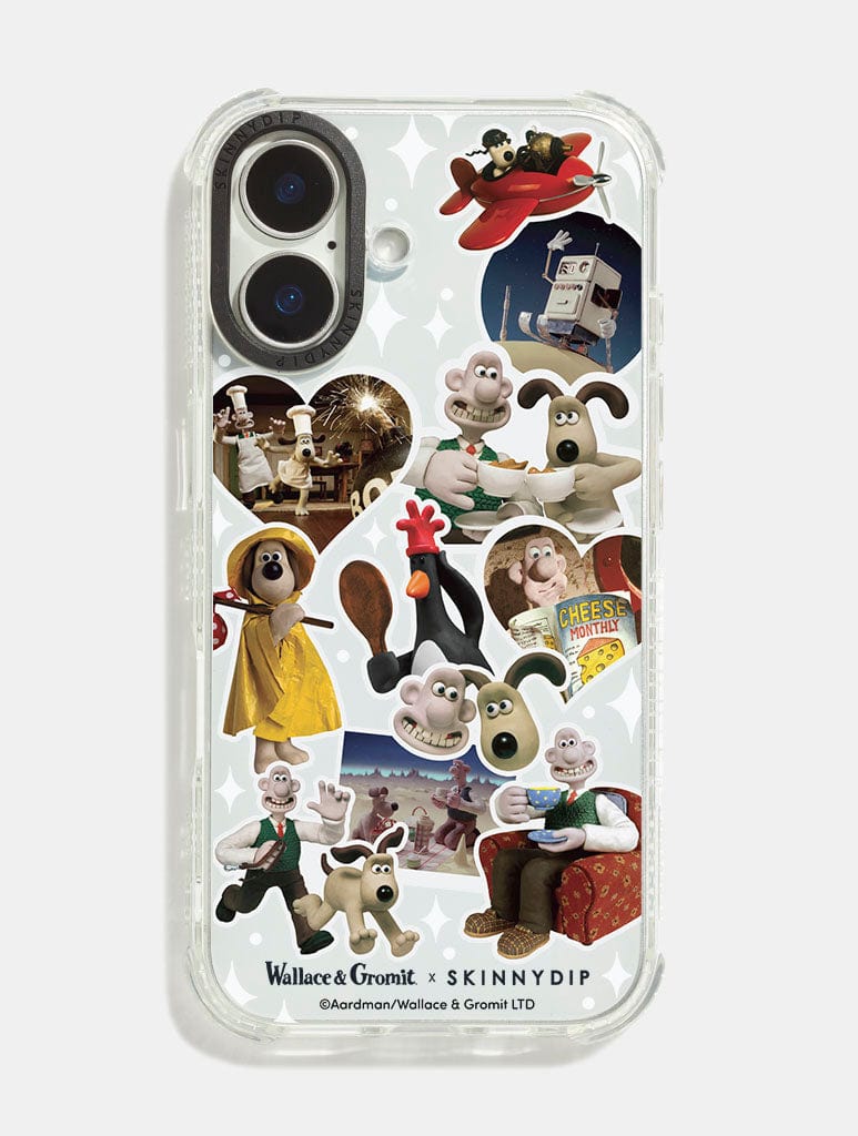 Wallace & Gromit x Skinnydip Sticker Shock iPhone Case - Image 1