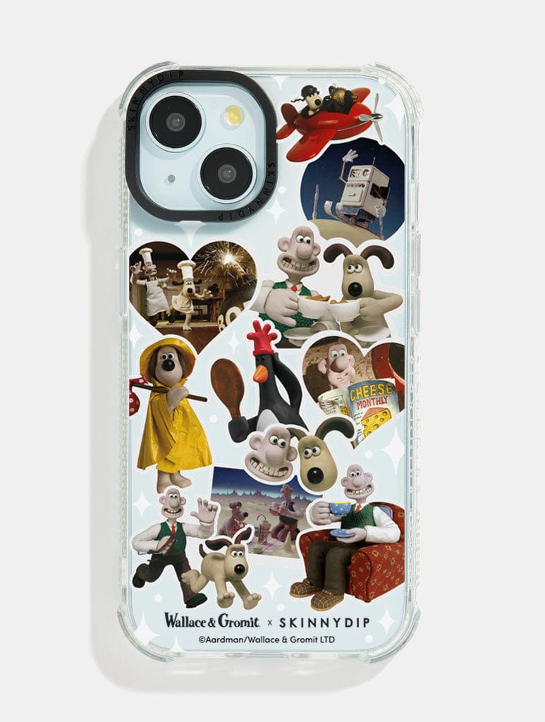 Wallace & Gromit x Skinnydip Sticker Shock iPhone Case - Image 1