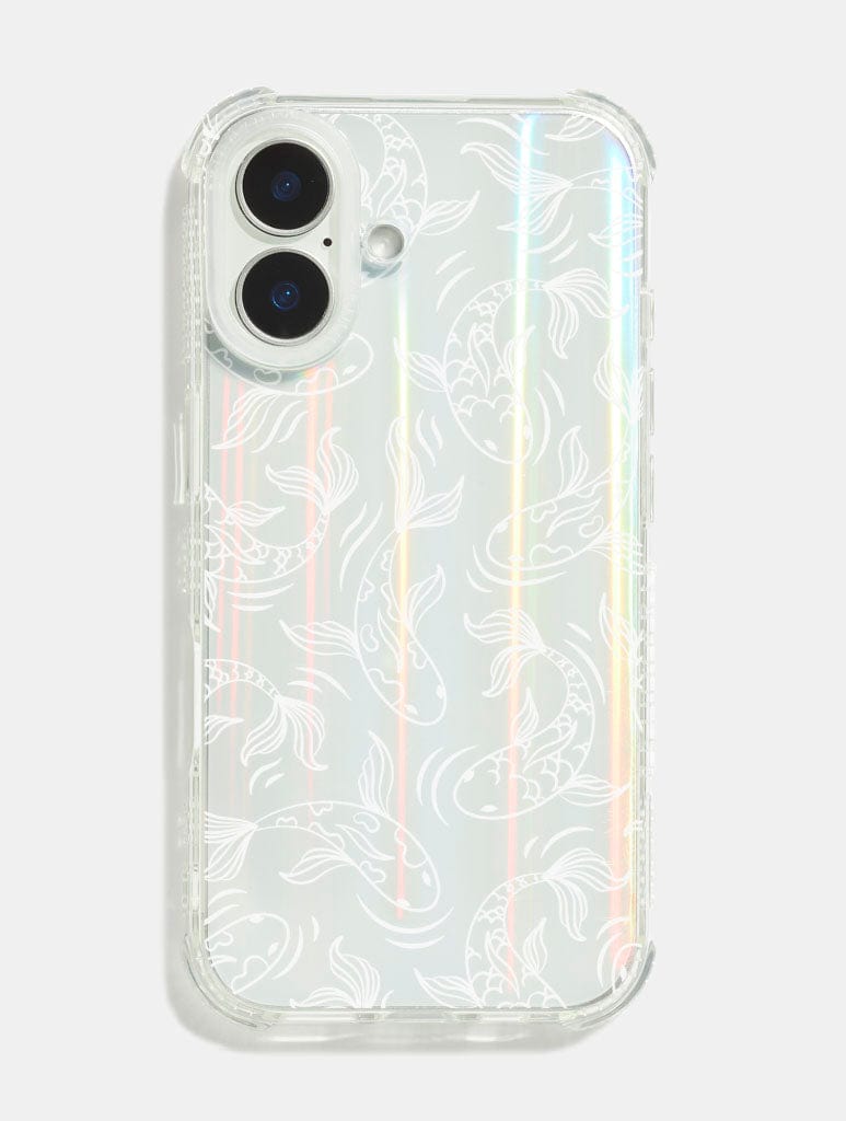White Koi Fish Shock iPhone Case - Image 1
