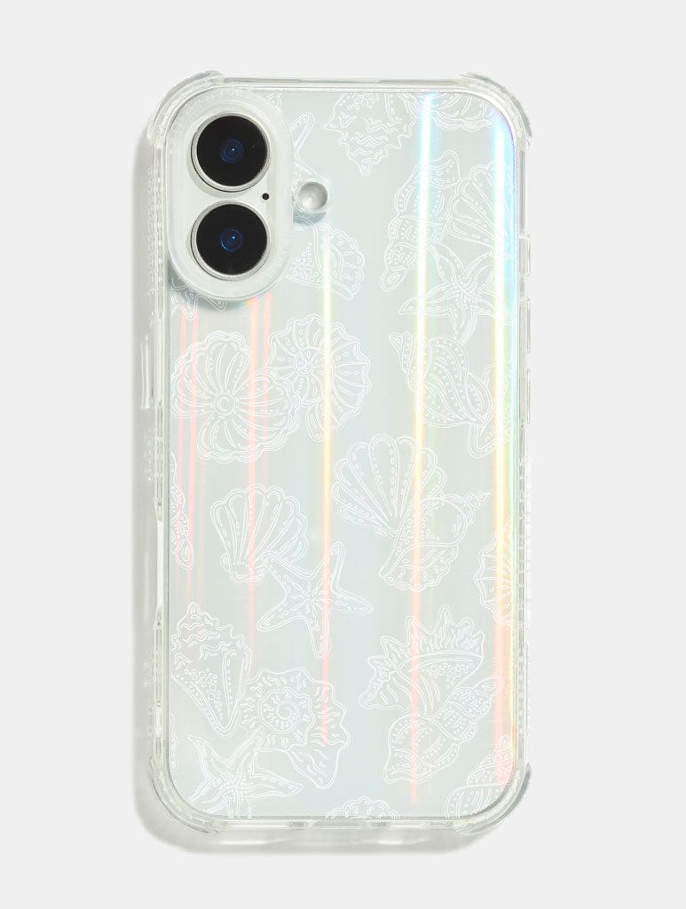 White Sea Shells Shock iPhone Case - Image 1