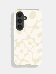 White Warped Flowers Ultra Protective Android Case